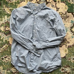 XXL Men’s J Crew Classic Button Stretch Shirt in Chambray